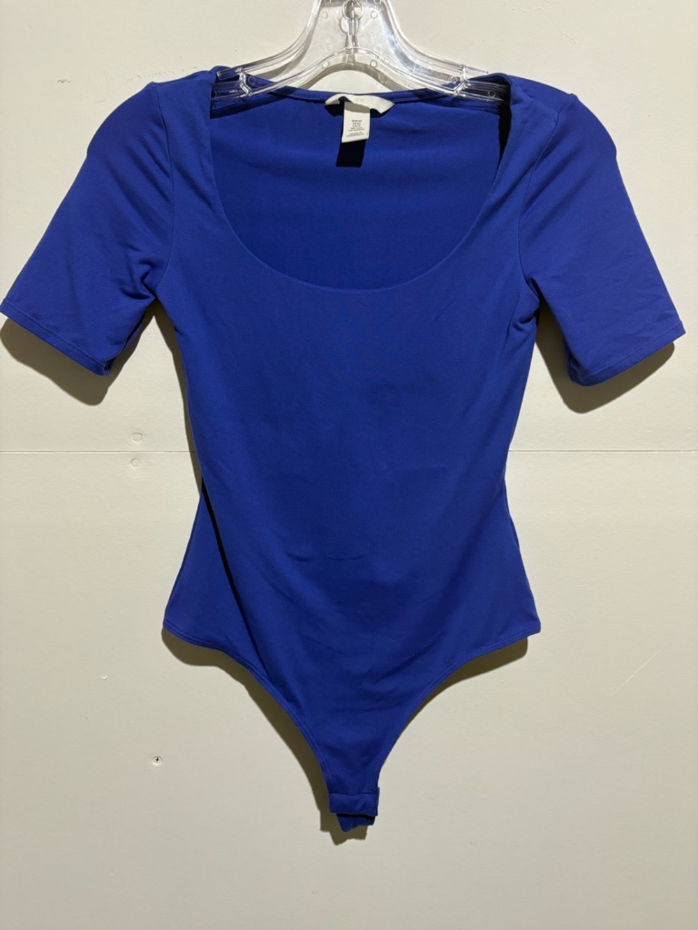 H&M Royal Blue Scoop Neck Bodysuit Size XS